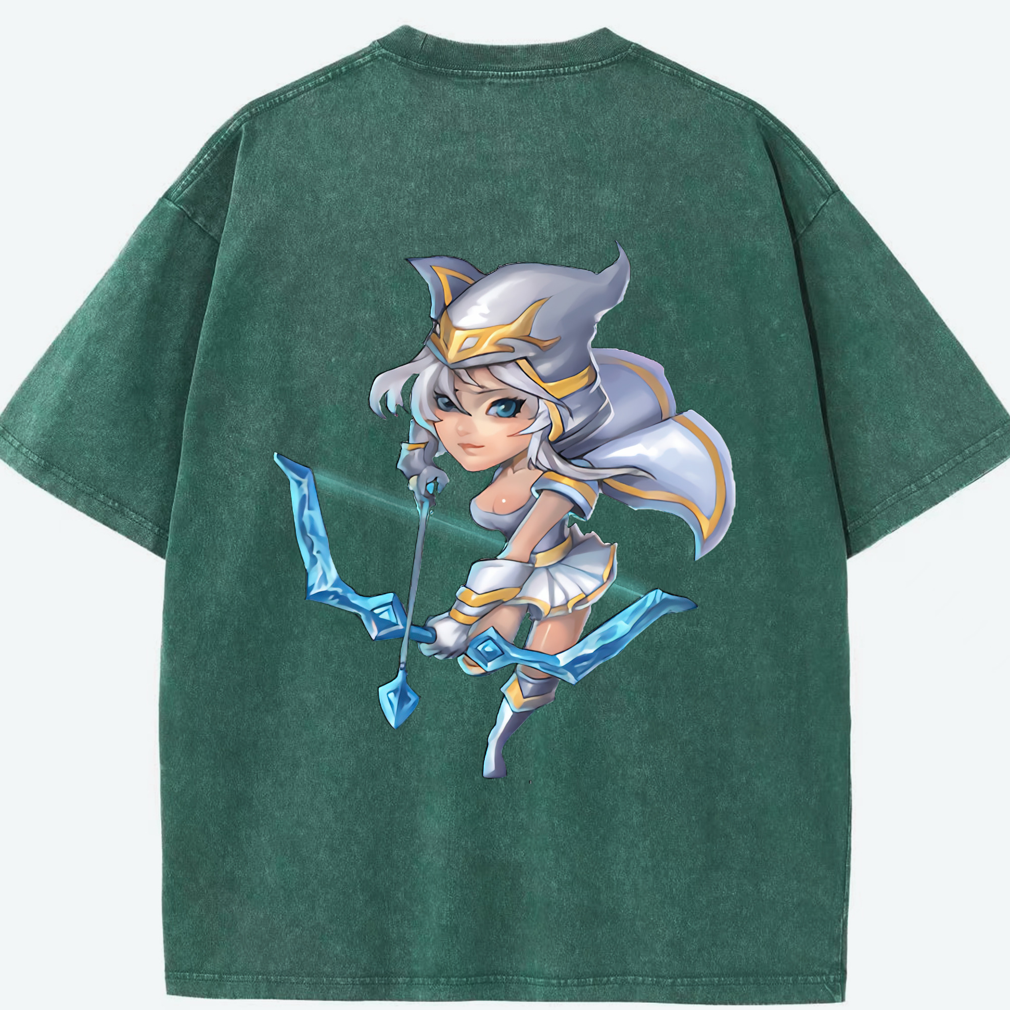 リーグ・オブ・レジェンド League of Legends LOL 綿100% ヴィンテージ風 半袖Tシャツ（背面プリント）